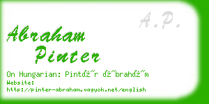 abraham pinter business card